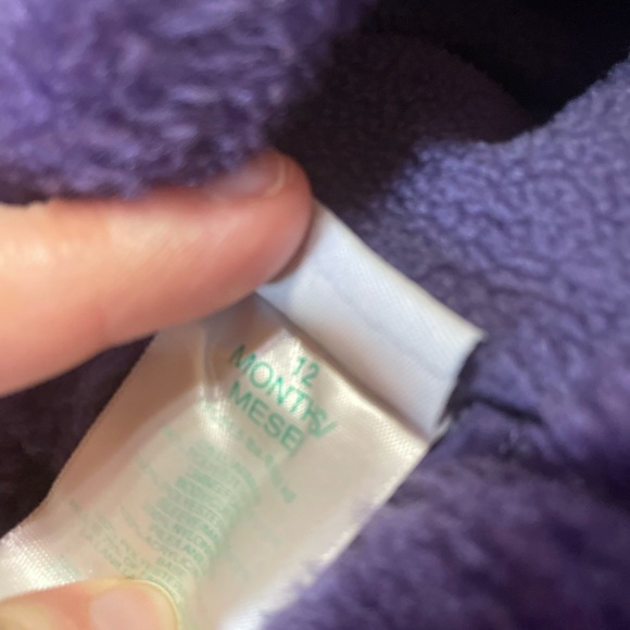 Vintage Okie Dokie 12 Month Winter Coat Jacket Purple with Hood - Picture 6 of 6